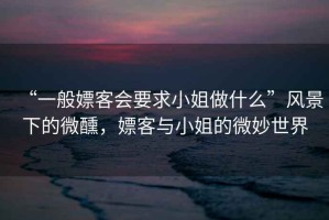 “一般嫖客會(huì )要求小姐做什么”風(fēng)景下的微醺，嫖客與小姐的微妙世界