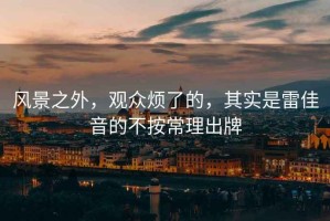 風(fēng)景之外，觀(guān)眾煩了的，其實(shí)是雷佳音的不按常理出牌