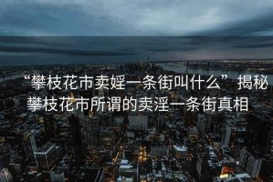 “攀枝花市賣(mài)婬一條街叫什么”揭秘攀枝花市所謂的賣(mài)淫一條街真相