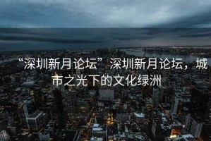 “深圳新月論壇”深圳新月論壇，城市之光下的文化綠洲