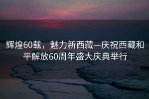 輝煌60載，魅力新西藏—慶祝西藏和平解放60周年盛大慶典舉行