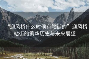 “迎風(fēng)橋什么時(shí)候有站街的”迎風(fēng)橋站街的繁華歷史與未來(lái)展望
