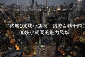 “諸城100塊小胡同”諸城百巷千韻，100塊小胡同的魅力風(fēng)華
