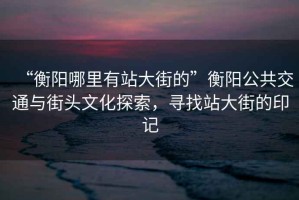 “衡陽(yáng)哪里有站大街的”衡陽(yáng)公共交通與街頭文化探索，尋找站大街的印記