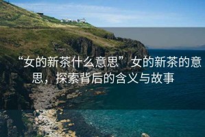 “女的新茶什么意思”女的新茶的意思，探索背后的含義與故事