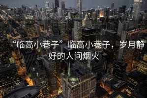 “臨高小巷子”臨高小巷子，歲月靜好的人間煙火