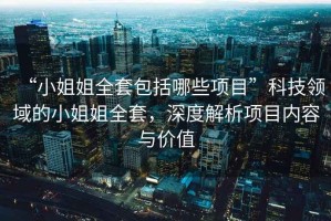 “小姐姐全套包括哪些項目”科技領(lǐng)域的小姐姐全套，深度解析項目?jì)热菖c價(jià)值