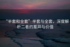 “半套和全套”半套與全套，深度解析二者的差異與價(jià)值