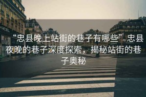 “忠縣晚上站街的巷子有哪些”忠縣夜晚的巷子深度探索，揭秘站街的巷子奧秘