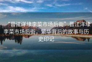 “晉江洋埭李菜市場(chǎng)后街”晉江洋埭李菜市場(chǎng)后街，繁華背后的故事與歷史印記