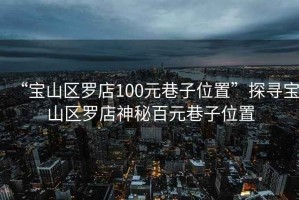 “寶山區羅店100元巷子位置”探尋寶山區羅店神秘百元巷子位置