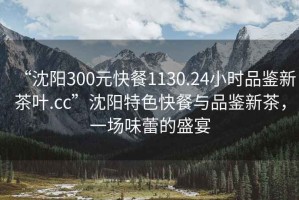 “沈陽(yáng)300元快餐1130.24小時(shí)品鑒新茶葉.cc”沈陽(yáng)特色快餐與品鑒新茶，一場(chǎng)味蕾的盛宴