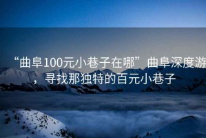 “曲阜100元小巷子在哪”曲阜深度游，尋找那獨特的百元小巷子