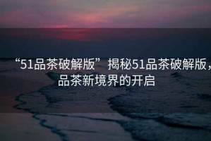 “51品茶破解版”揭秘51品茶破解版，品茶新境界的開(kāi)啟