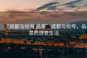“成都與你號 品茶”成都與你號，品茶的詩(shī)意生活
