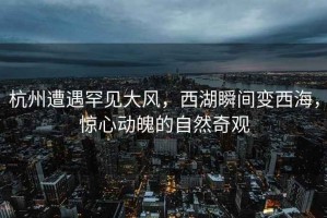 杭州遭遇罕見(jiàn)大風(fēng)，西湖瞬間變西海，驚心動(dòng)魄的自然奇觀(guān)