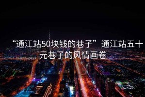 “通江站50塊錢(qián)的巷子”通江站五十元巷子的風(fēng)情畫(huà)卷
