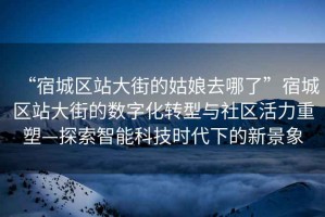 “宿城區站大街的姑娘去哪了”宿城區站大街的數字化轉型與社區活力重塑—探索智能科技時(shí)代下的新景象