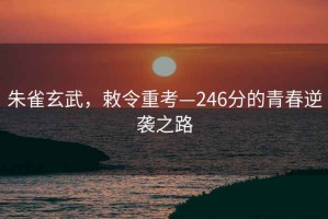 朱雀玄武，敕令重考—246分的青春逆襲之路