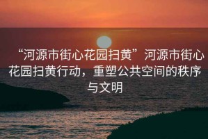 “河源市街心花園掃黃”河源市街心花園掃黃行動(dòng)，重塑公共空間的秩序與文明
