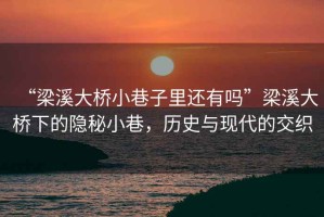 “梁溪大橋小巷子里還有嗎”梁溪大橋下的隱秘小巷，歷史與現代的交織