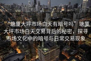 “塘廈大坪市場(chǎng)白天有暗號嗎”塘廈大坪市場(chǎng)白天交易背后的秘密，探尋市場(chǎng)文化中的暗號與日常交易現象