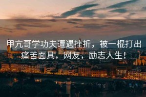 甲亢哥學(xué)功夫遭遇挫折，被一棍打出痛苦面具，網(wǎng)友，勵志人生！
