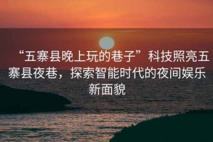 “五寨縣晚上玩的巷子”科技照亮五寨縣夜巷，探索智能時(shí)代的夜間娛樂(lè )新面貌