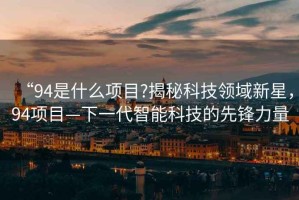 “94是什么項目?揭秘科技領(lǐng)域新星，94項目—下一代智能科技的先鋒力量