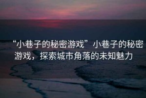 “小巷子的秘密游戲”小巷子的秘密游戲，探索城市角落的未知魅力
