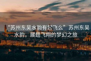 “蘇州東吳水韻有起飛么”蘇州東吳水韻，展翅飛翔的夢(mèng)幻之旅