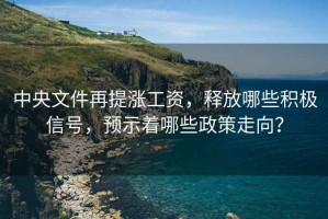 中央文件再提漲工資，釋放哪些積極信號，預示著(zhù)哪些政策走向？