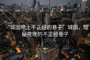 “城固晚上不正經(jīng)的巷子”城固，隱秘夜晚的不正經(jīng)巷子