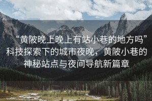 “黃陂晚上晚上有站小巷的地方嗎”科技探索下的城市夜晚，黃陂小巷的神秘站點(diǎn)與夜間導航新篇章