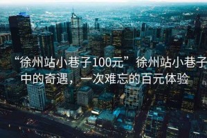 “徐州站小巷子100元”徐州站小巷子中的奇遇，一次難忘的百元體驗