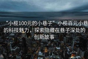 “小欖100元的小巷子”小欖百元小巷的科技魅力，探索隱藏在巷子深處的創(chuàng  )新故事