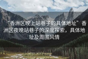 “香洲區晚上站巷子的具體地址”香洲區夜晚站巷子的深度探索，具體地址及周?chē)L(fēng)情