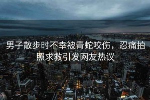 男子散步時(shí)不幸被青蛇咬傷，忍痛拍照求救引發(fā)網(wǎng)友熱議