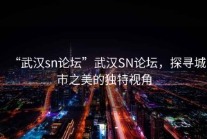“武漢sn論壇”武漢SN論壇，探尋城市之美的獨特視角