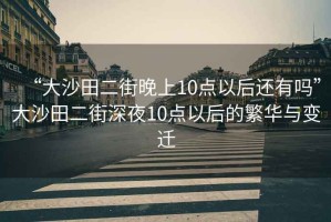 “大沙田二街晚上10點(diǎn)以后還有嗎”大沙田二街深夜10點(diǎn)以后的繁華與變遷