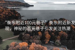 “衡東附近100元巷子”衡東附近新發(fā)現，神秘的百元巷子引發(fā)關(guān)注熱潮