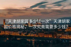 “天津胡家園多少錢(qián)一次”天津胡家園價(jià)格揭秘，一次究竟需要多少錢(qián)？
