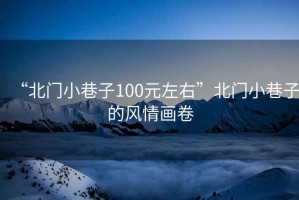 “北門(mén)小巷子100元左右”北門(mén)小巷子的風(fēng)情畫(huà)卷