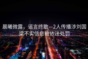 晨曦微露，謠言終散—2人傳播涉劉國梁不實(shí)信息被依法處罰