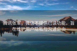 騰訊張軍，微信不提供已讀功能，旨在維護用戶(hù)隱私與溝通自由