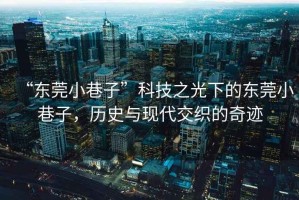 “東莞小巷子”科技之光下的東莞小巷子，歷史與現代交織的奇跡