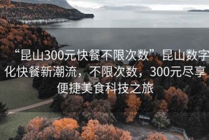 “昆山300元快餐不限次數”昆山數字化快餐新潮流，不限次數，300元盡享便捷美食科技之旅