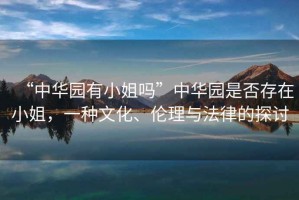 “中華園有小姐嗎”中華園是否存在小姐，一種文化、倫理與法律的探討
