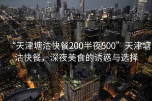 “天津塘沽快餐200半夜500”天津塘沽快餐，深夜美食的誘惑與選擇