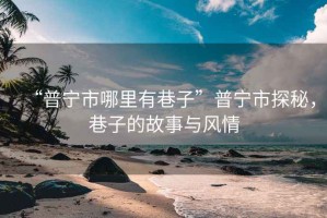 “普寧市哪里有巷子”普寧市探秘，巷子的故事與風(fēng)情